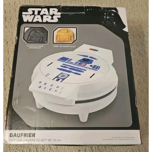 Star Wars R2-D2 5in Waffle Maker Disney - Non Stick Cooking Plates - Picture 2 of 7